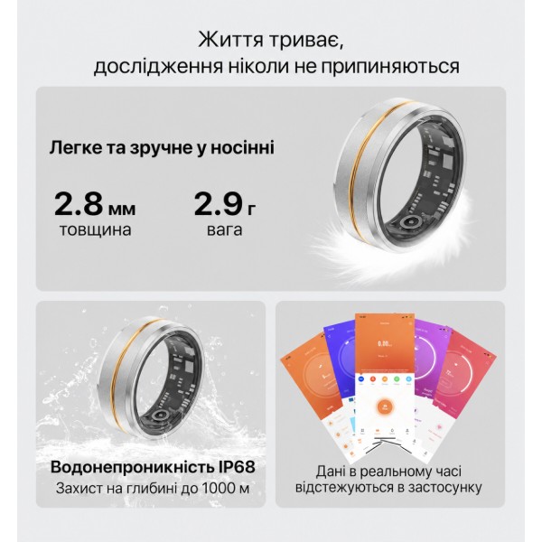 Фото - Смарт - кільце INSPIRE HSR01 middle of gold Розмір 9